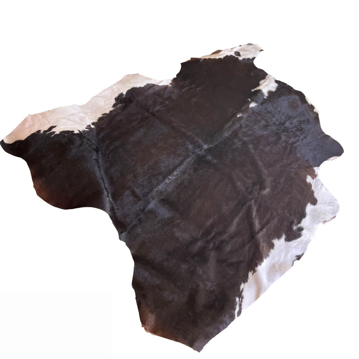 AL FILO DEL GAUCHO - Alfombra Cuero Vaca Premium Café Blanco