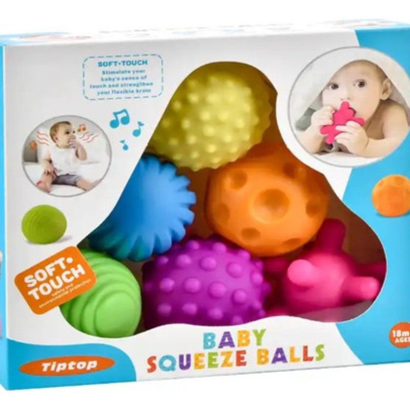 GENERICO - Set 6 Pelotas Sensoriales Para Guaguas, Bebes, Estimulantes