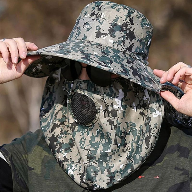 OMAS - Sombrero Pescador Legionario Cubierta Facial Protección Uv