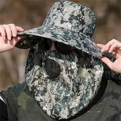 OMAS - Sombrero Pescador Legionario Cubierta Facial Protección Uv