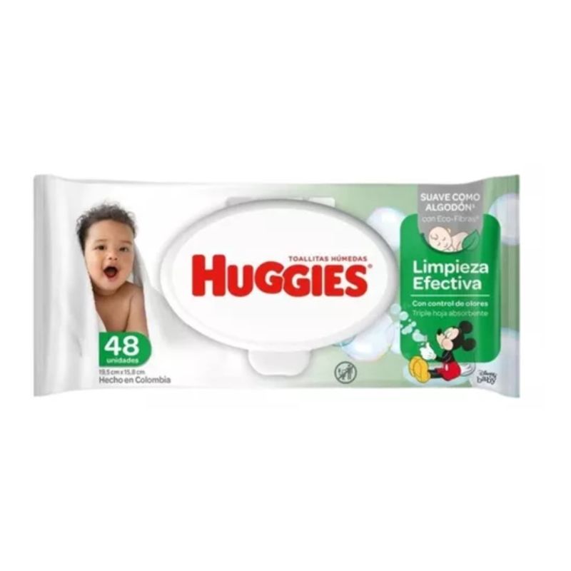 HUGGIES - Toallas Humedas Huggies Limpieza Efectiva 12paq De 48un Cu