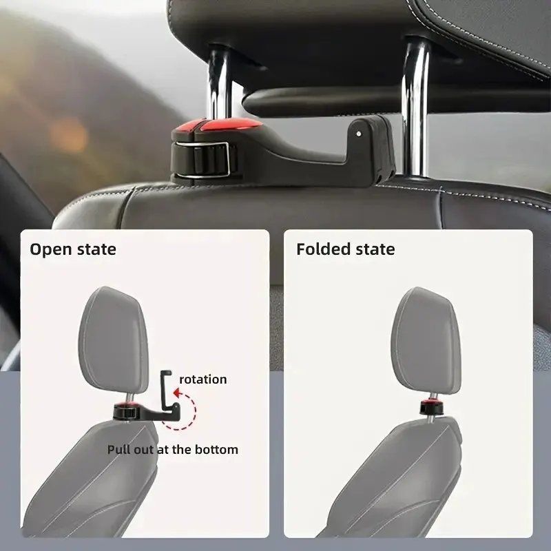 GENERICO - Gancho multifuncional 2 en 1 para coche, soporte oculto para teléfono