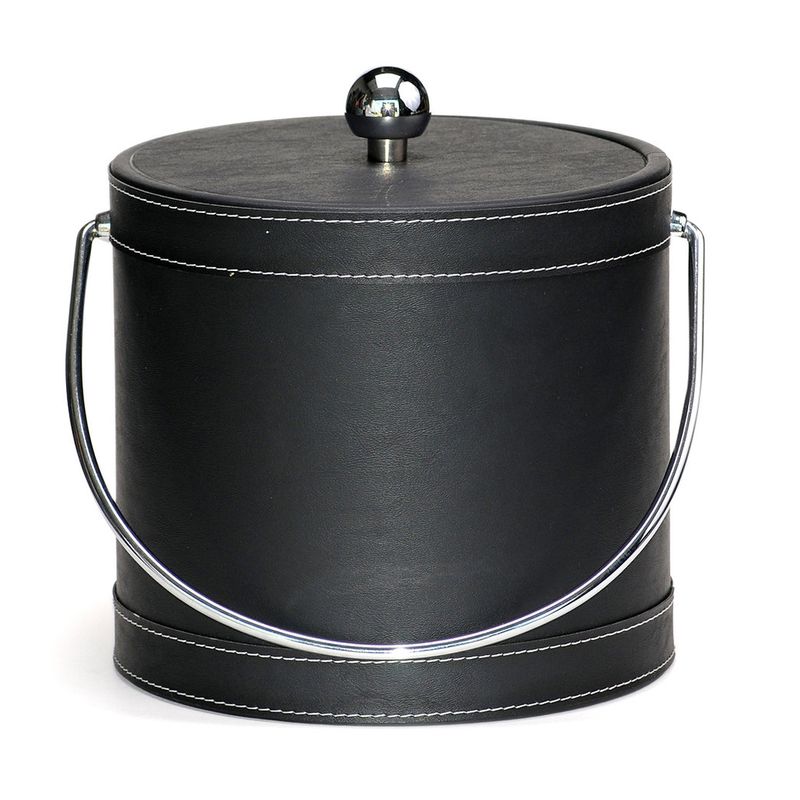 MR ICE BUCKET - Hielera 3L Cuero Negro Mr Ice Bucket