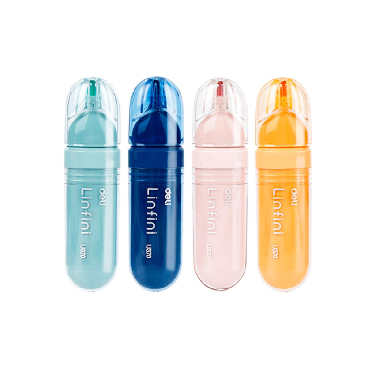 DELI - Set 4 Destacadores Biselado Linfini -  Deli