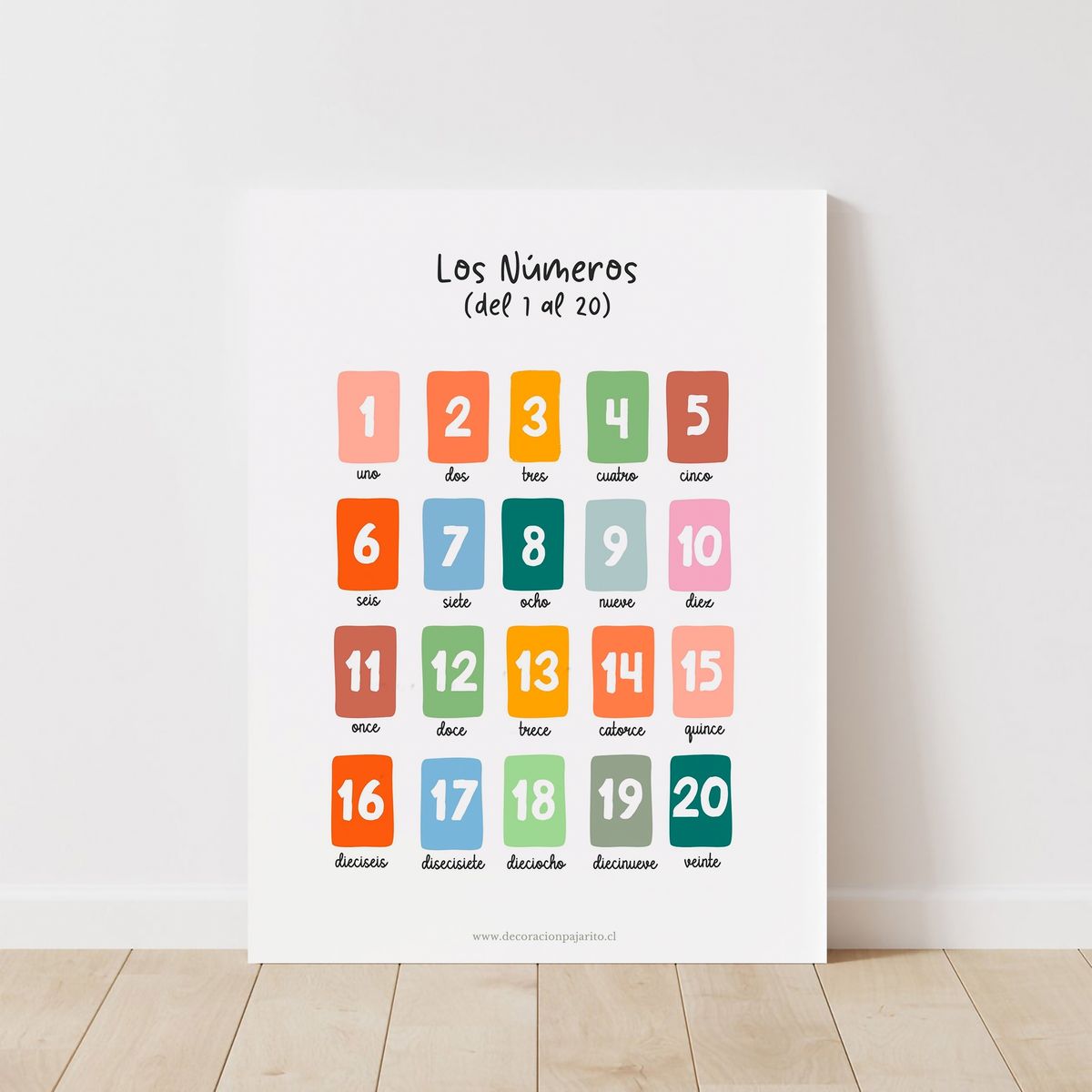 DECORACION PAJARITO - Set de Cuadros ABC y números