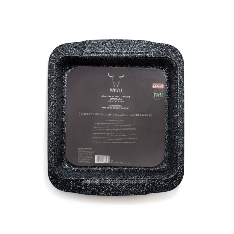 WAYU - Asadera Horno Antiadherente Granite Cuadrada Wayu