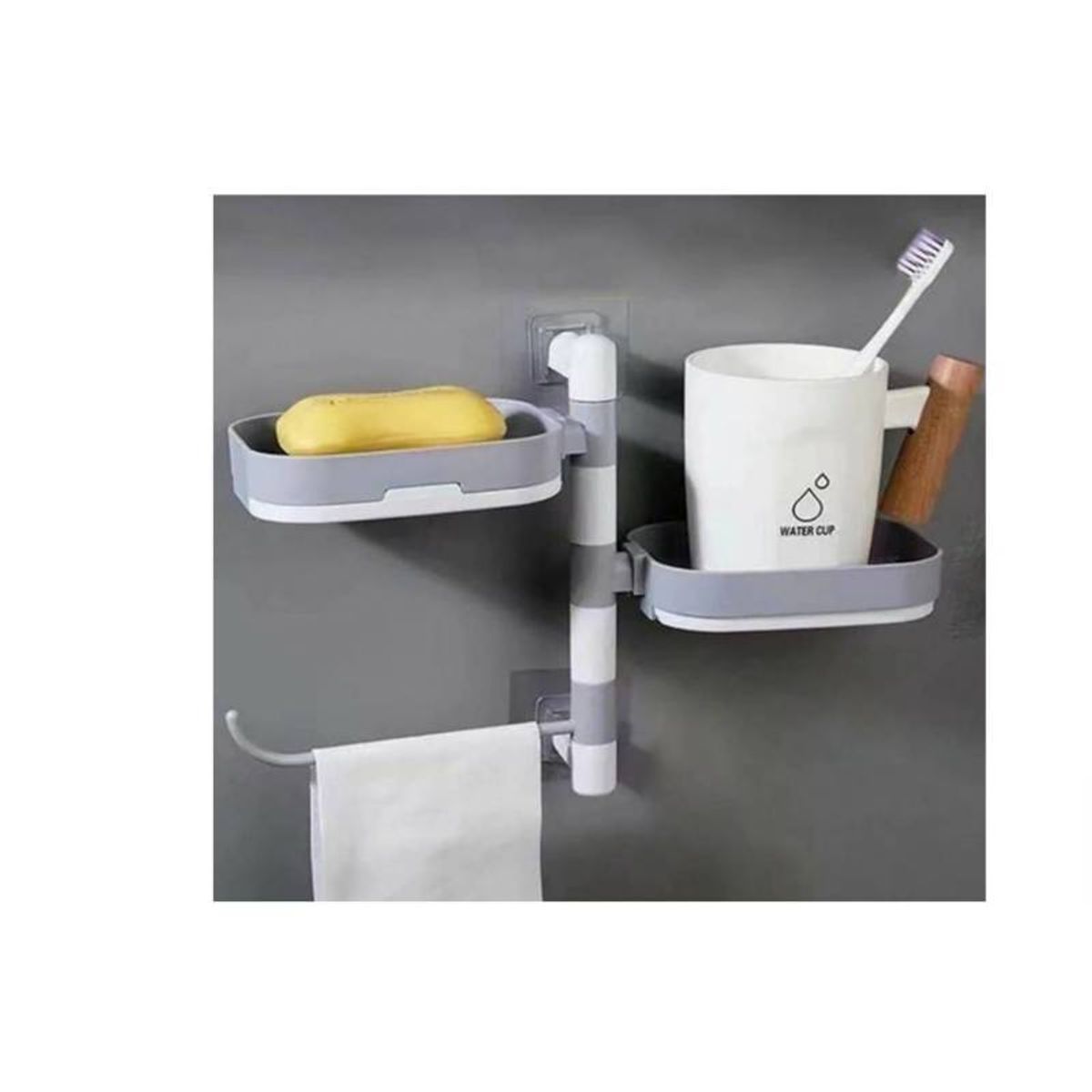 GENERICO - Organizador De Ducha Jabonera Toallas Giratoria Baño Repisa