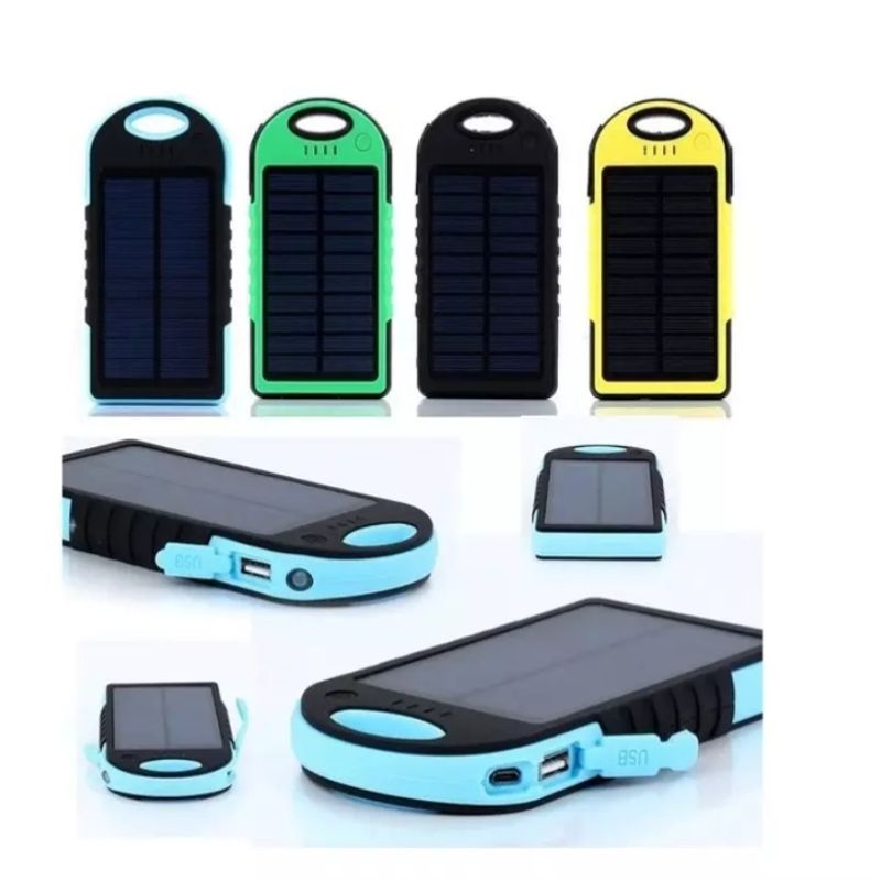 GENERICO - Pack X2 Cargador Bateria Solar 20000 Mah Impermeable