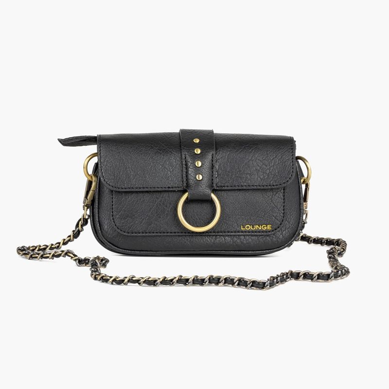 LOUNGE - Cartera Bandolera Mujer Tachas Argollas Dorado