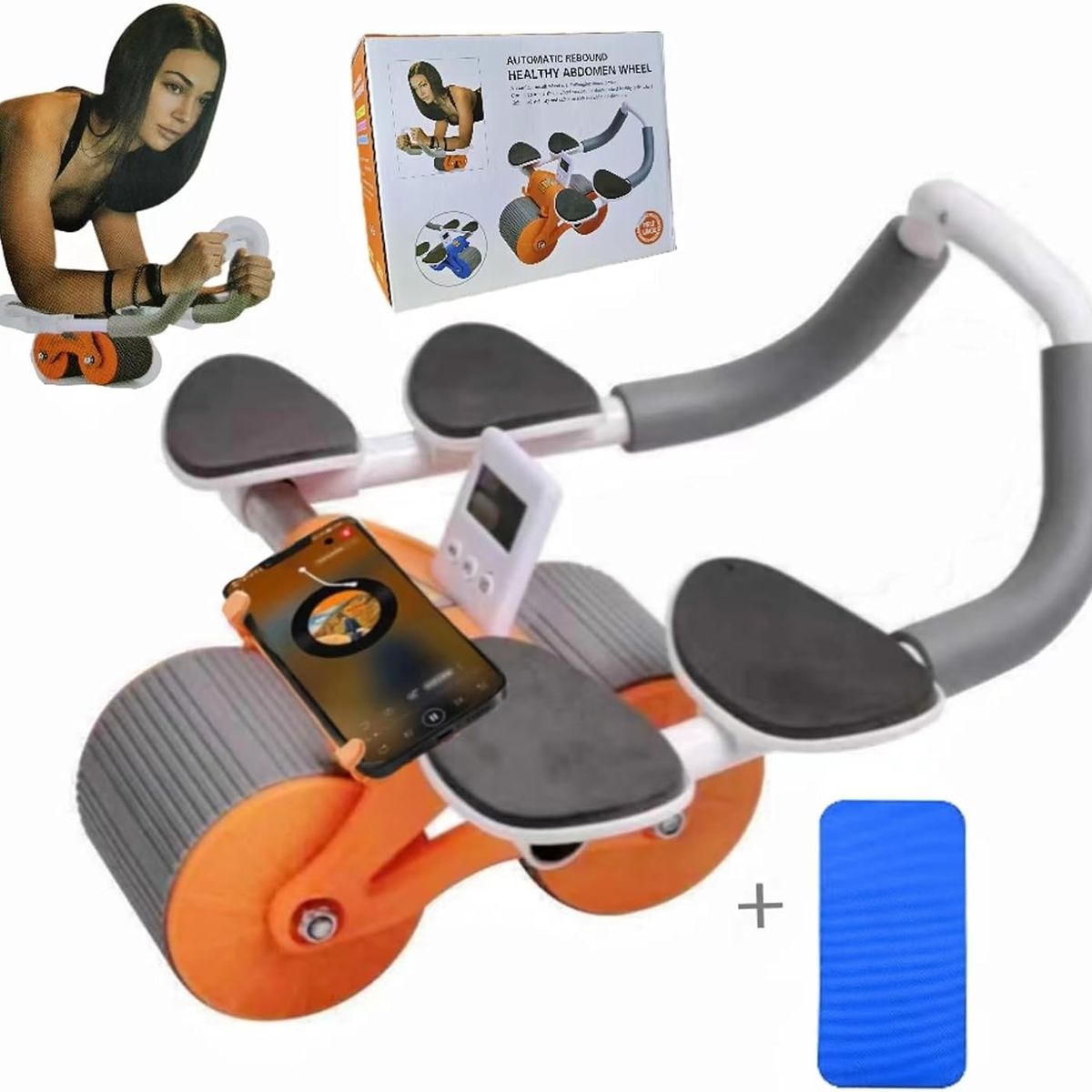 GENERICO - Rodillo Abdominal Con Soporte Rueda Para Músculos Abdominal