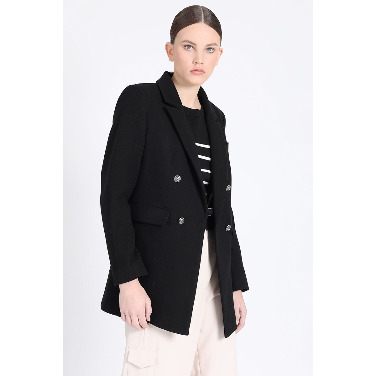 LIOLA - Blazer Cruzado Muflon Negro Liola