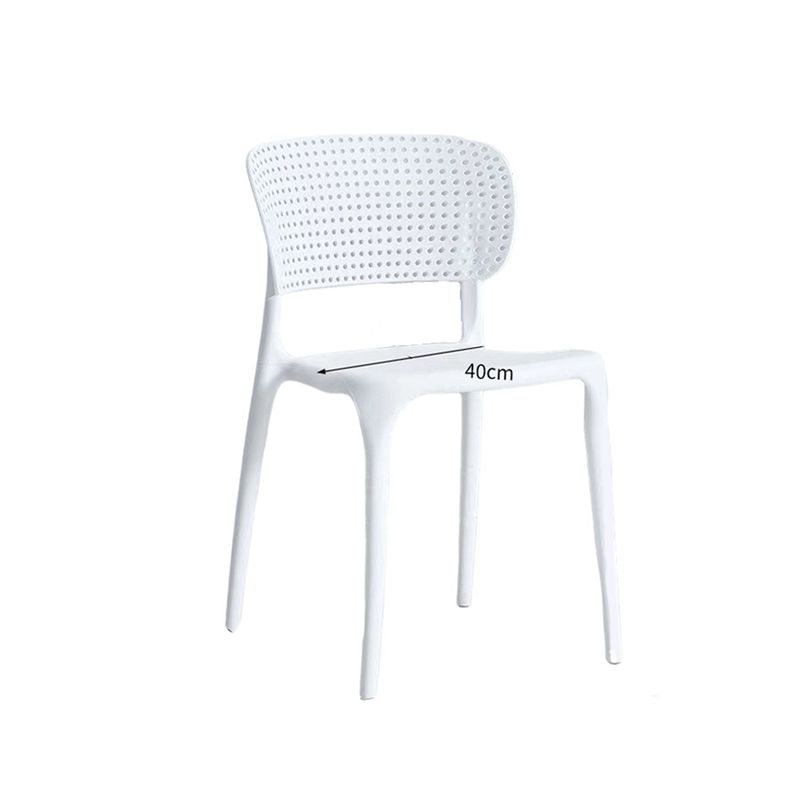 TEVERE - Silla de Escritorio Apilable Blanca