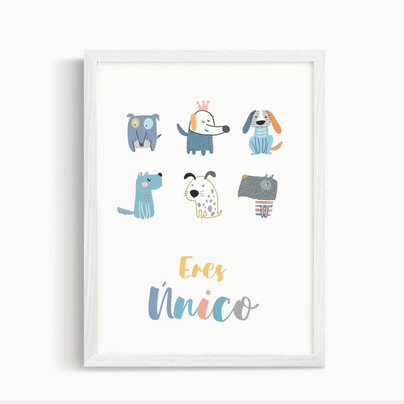 DECORACION PAJARITO - Cuadro decorativo infantil perros