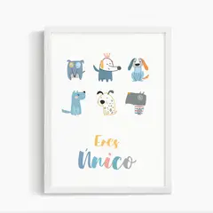 DECORACION PAJARITO - Cuadro decorativo infantil perros