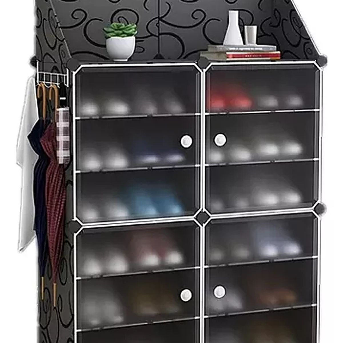 GENERICO - Zapatero Organizador 2 Filas Y 6 Pisos Estante Triangular