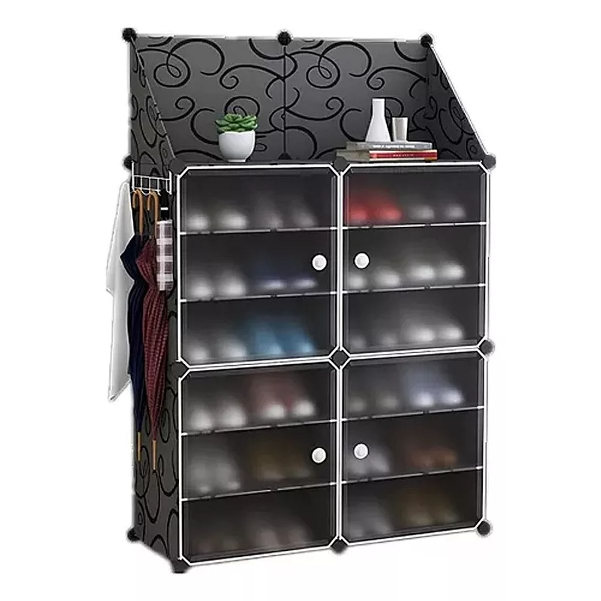 GENERICO - Zapatero Organizador 2 Filas Y 6 Pisos Estante Triangular