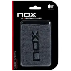 NOX - Muñequera Gris Logo Negro X2 Tenis Padel