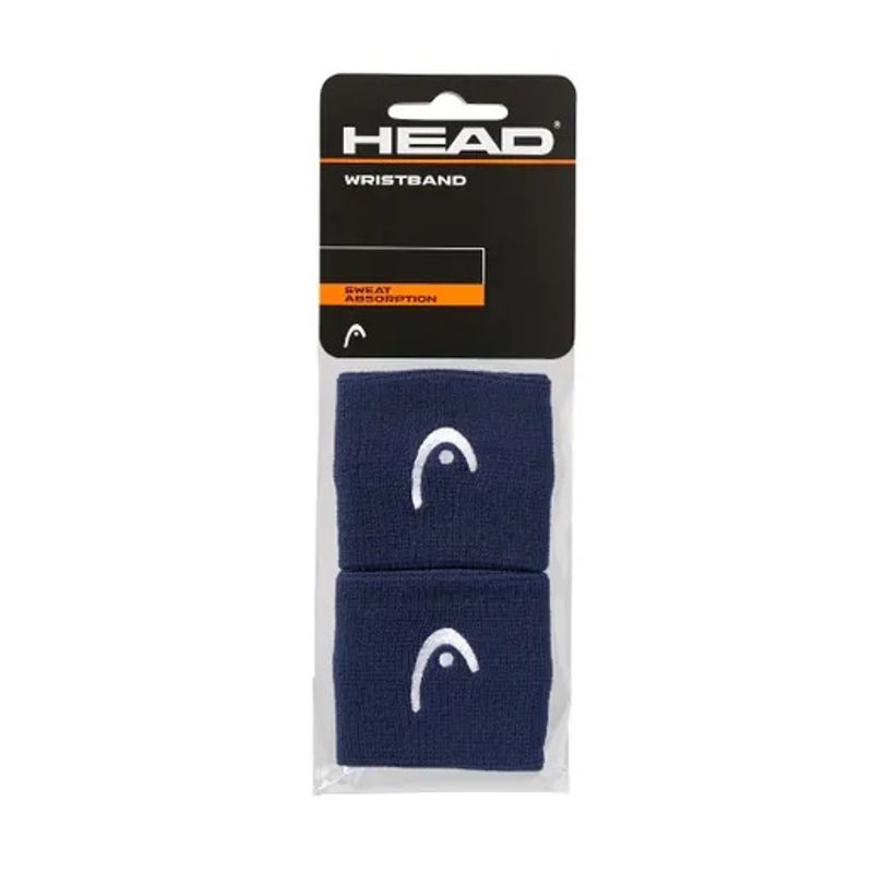 HEAD - Muñequera Head 25 Azul Marino X2 Tenis Padel