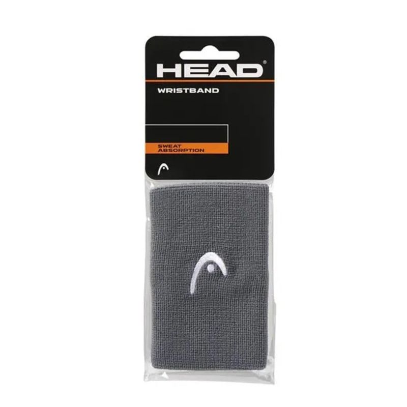 HEAD - Muñequera Head Larga Gris X2 Tenis Padel