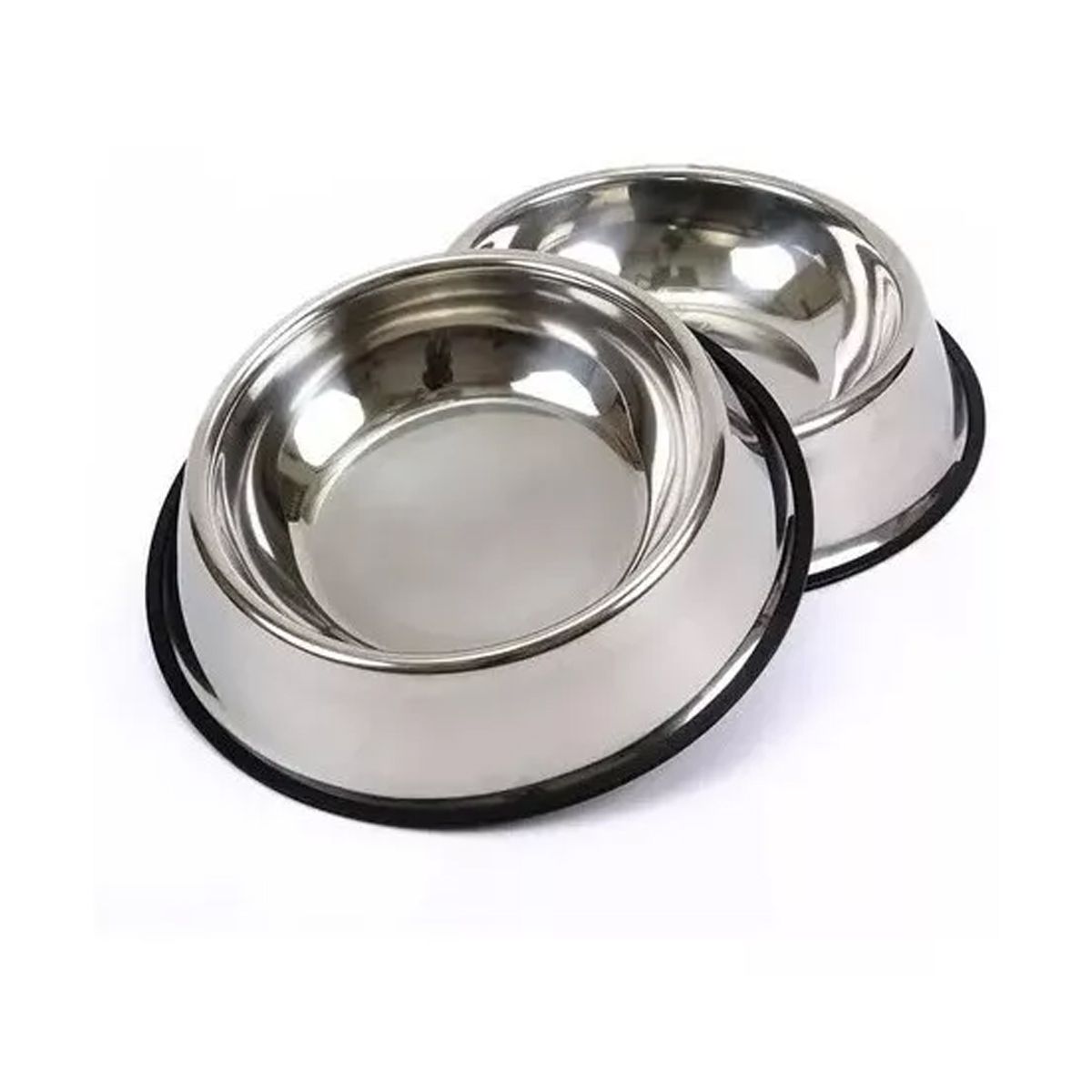 GENERICO - Plato Tazón Comida Agua Acero Inox Mascota Perro Gato 20 Cm