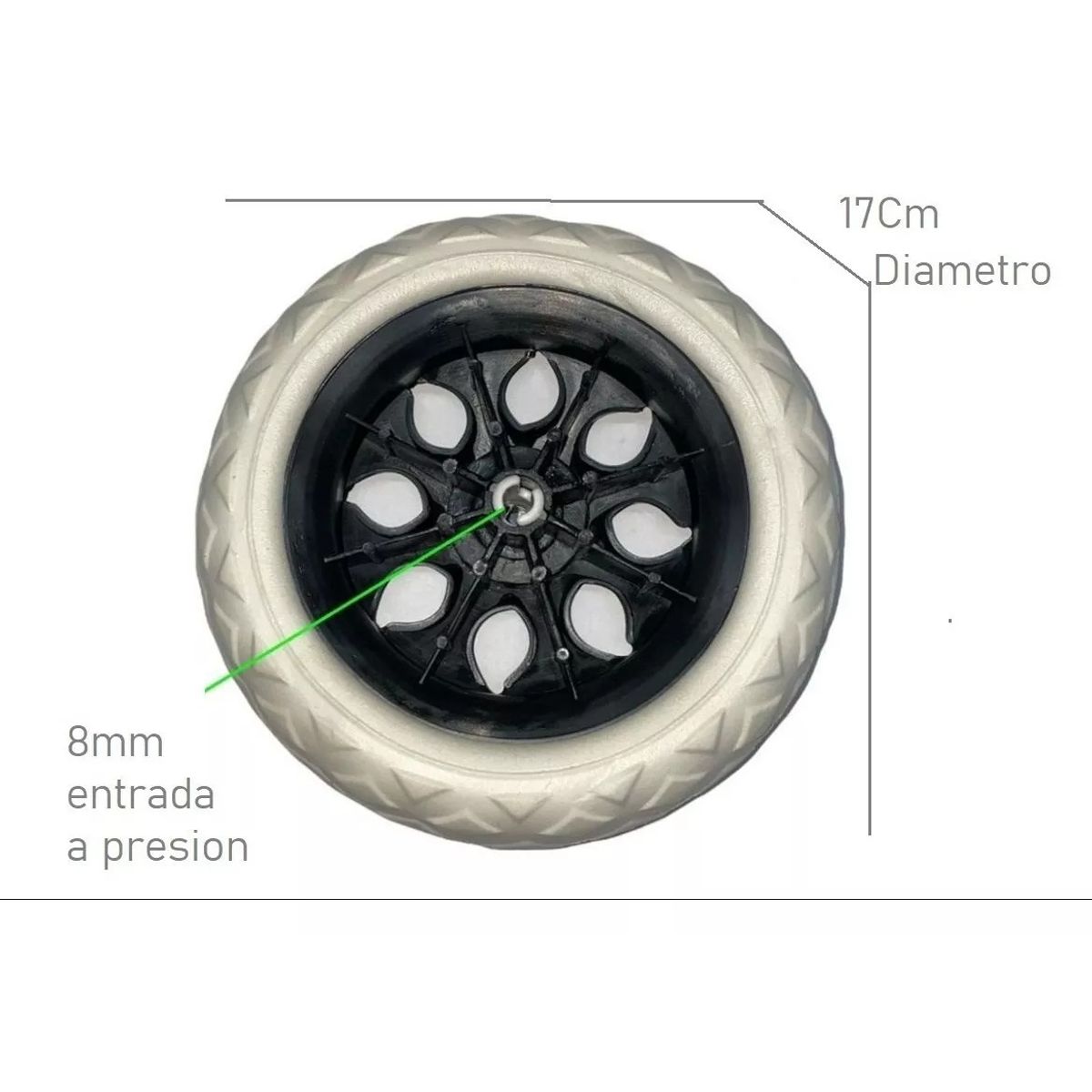 GENERICO - Pack De 2 Ruedas De Carrito De Feria , Compras (repuestos)