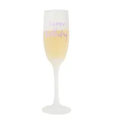 DANNY HOME - Copa de Champan Blanco Mate en Caja de Regalo Happy Birthday