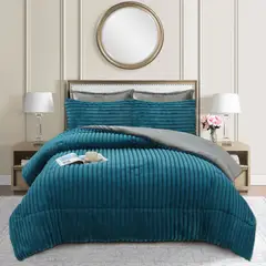 GENERICO - Cobertor Con Chiporro 2 Plaza Con Un Diseño Lineal Quita Frio