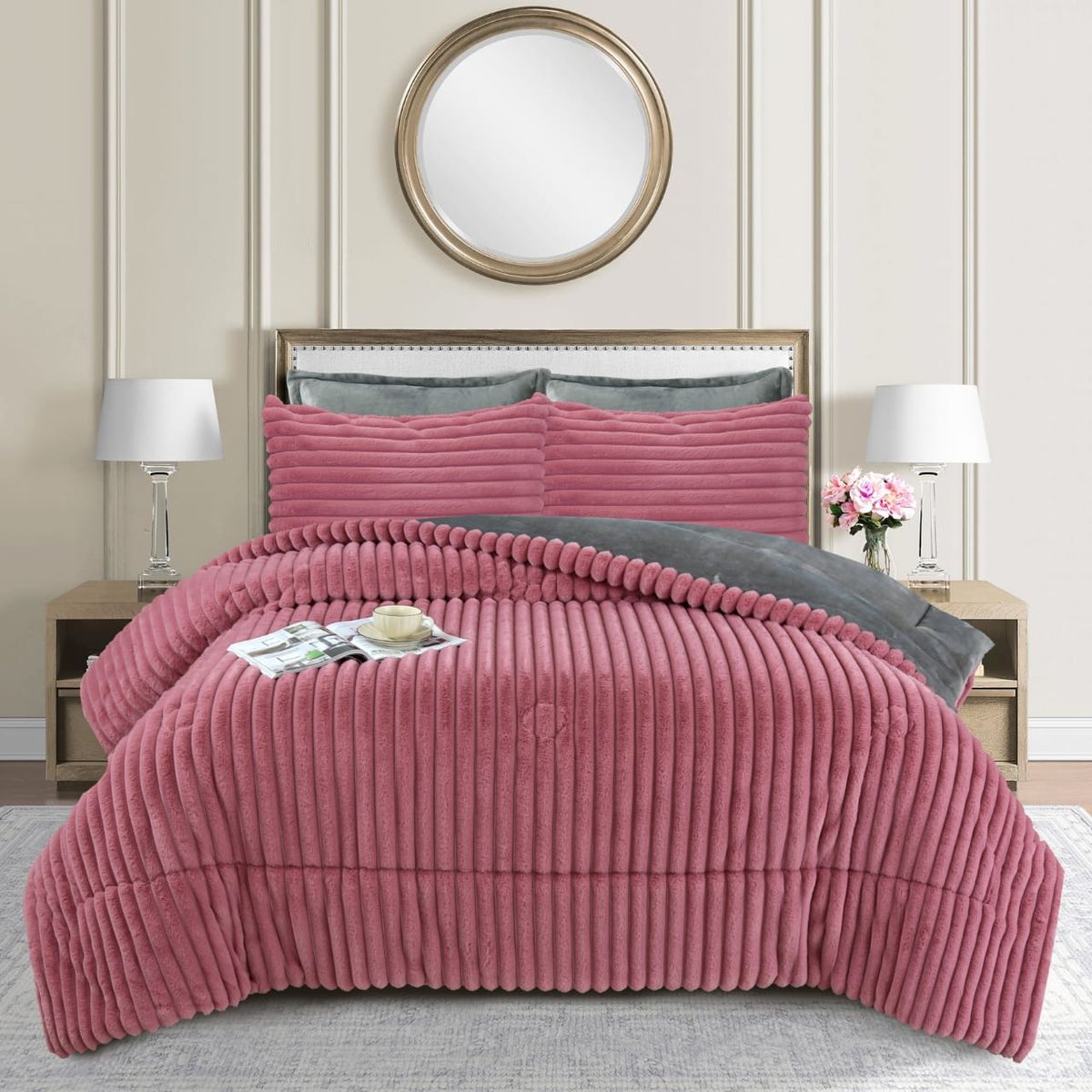 GENERICO - Cobertor Con Chiporro 2 Plaza  Diseño En Textura Para Invierno