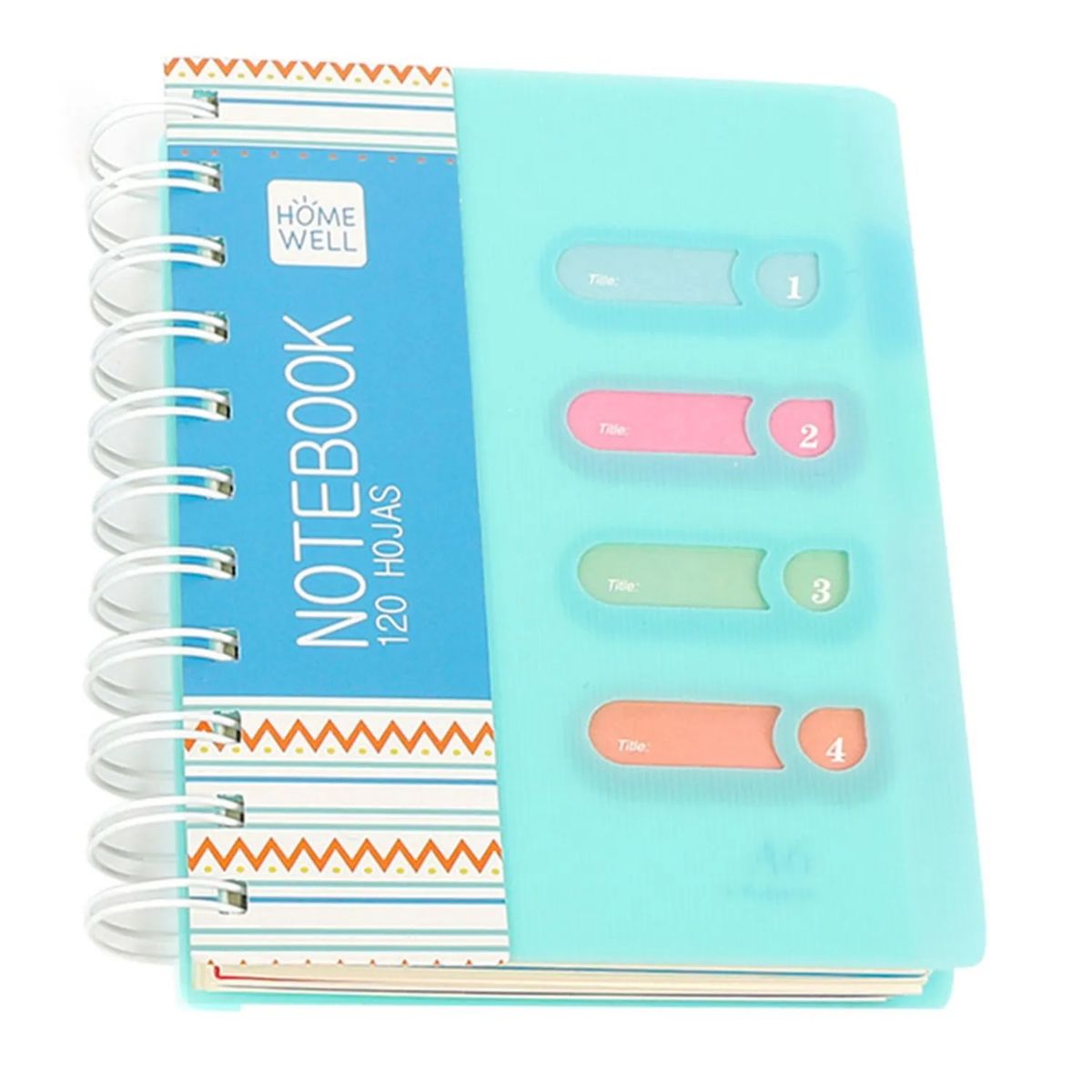 HOMEWELL - Libreta Notebook Celeste 11 X 14 CM