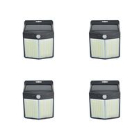 PACK 4 APLIQUE 196 LED SOLAR CONTRA AGUA