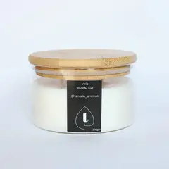 GENERICO - Vela Soya Envase de Vidrio Tapa de Bamboo Aroma RoseOud