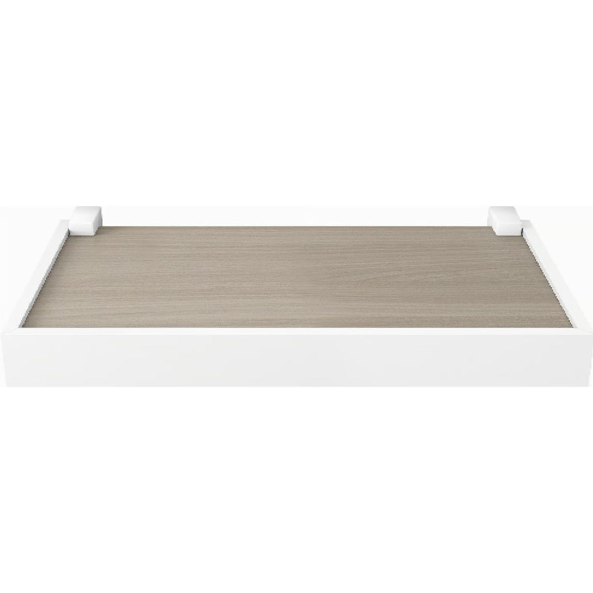 BE DESIGN - Repisa Duetto Cemento Con Borde Blanco