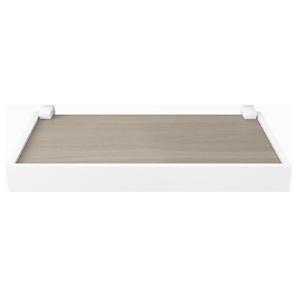 BE DESIGN - Repisa Duetto Cemento Con Borde Blanco