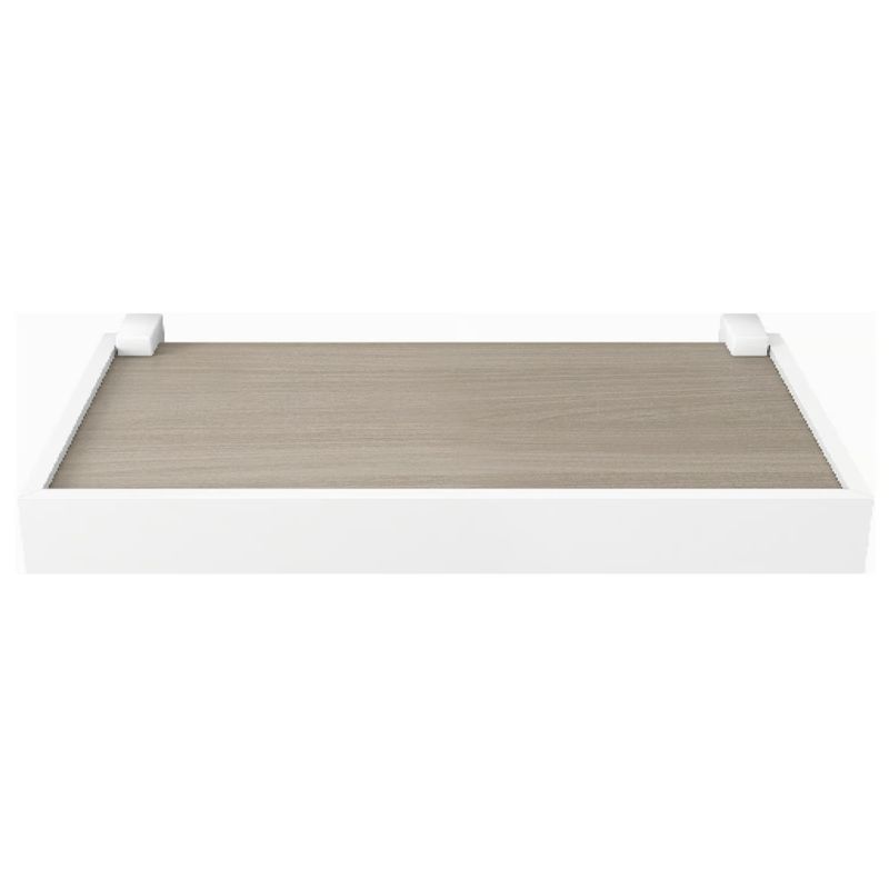 BE DESIGN - REPISA RECTA DUETTO CEMENTO CON SOPORTE Y BORDA BLANCO