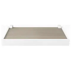 BE DESIGN - REPISA RECTA DUETTO CEMENTO CON SOPORTE Y BORDA BLANCO