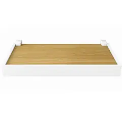 BE DESIGN - REPISA RECTA DUETTO ROBLE MIEL CON SOPORTE Y BORDA BLANCO