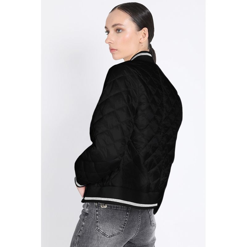 LIOLA - Parka Corta Bomber, Negro Liola