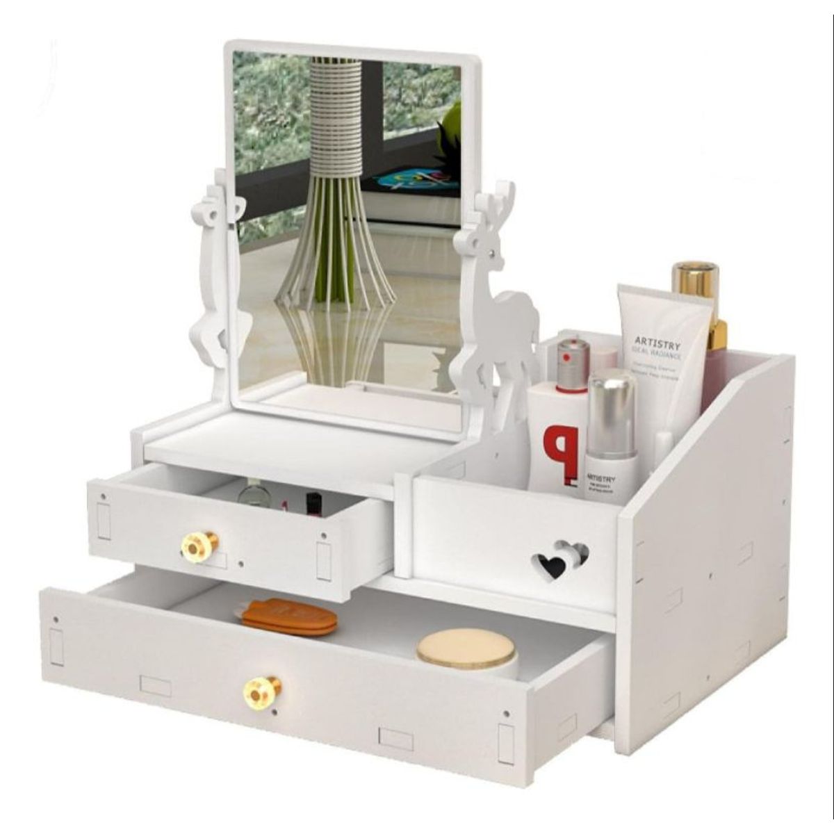 GENERICO - Organizador de Maquillaje Con Espejo