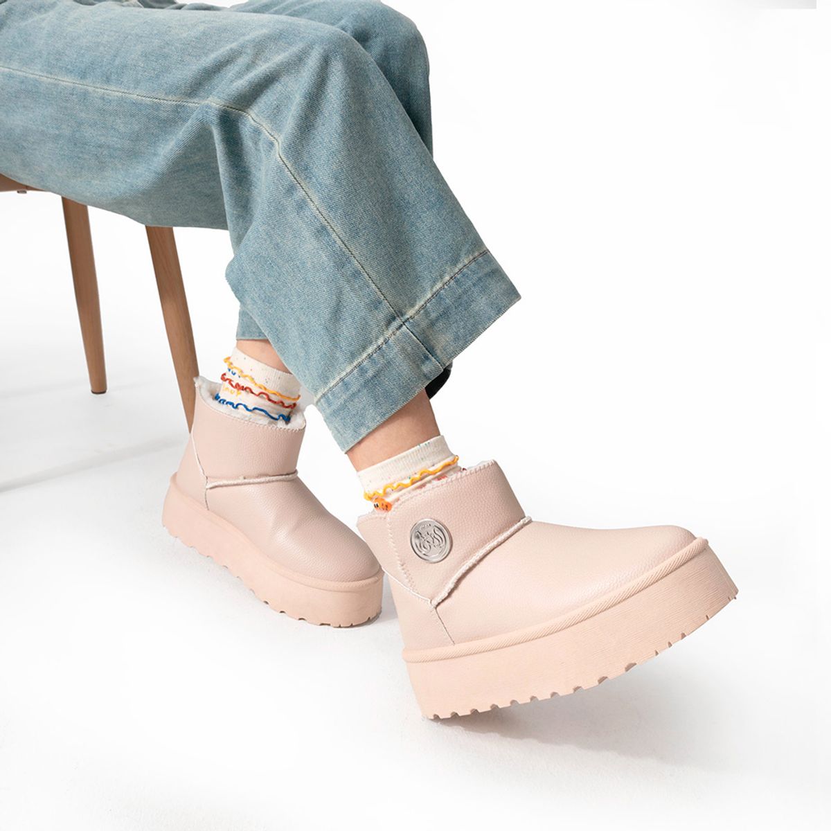 WEIDE - Botin Beige Casual Mujer Weide LT127