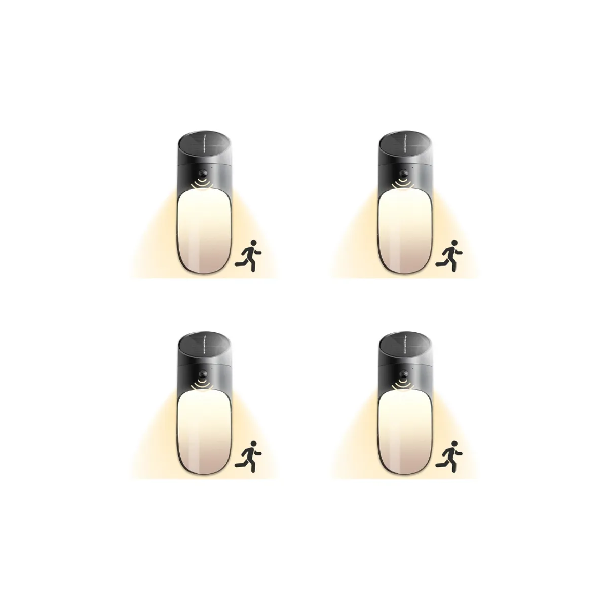 PRO OUTDOOR - PACK 4 APLIQUE LED SOLAR PARA EXTERIOR