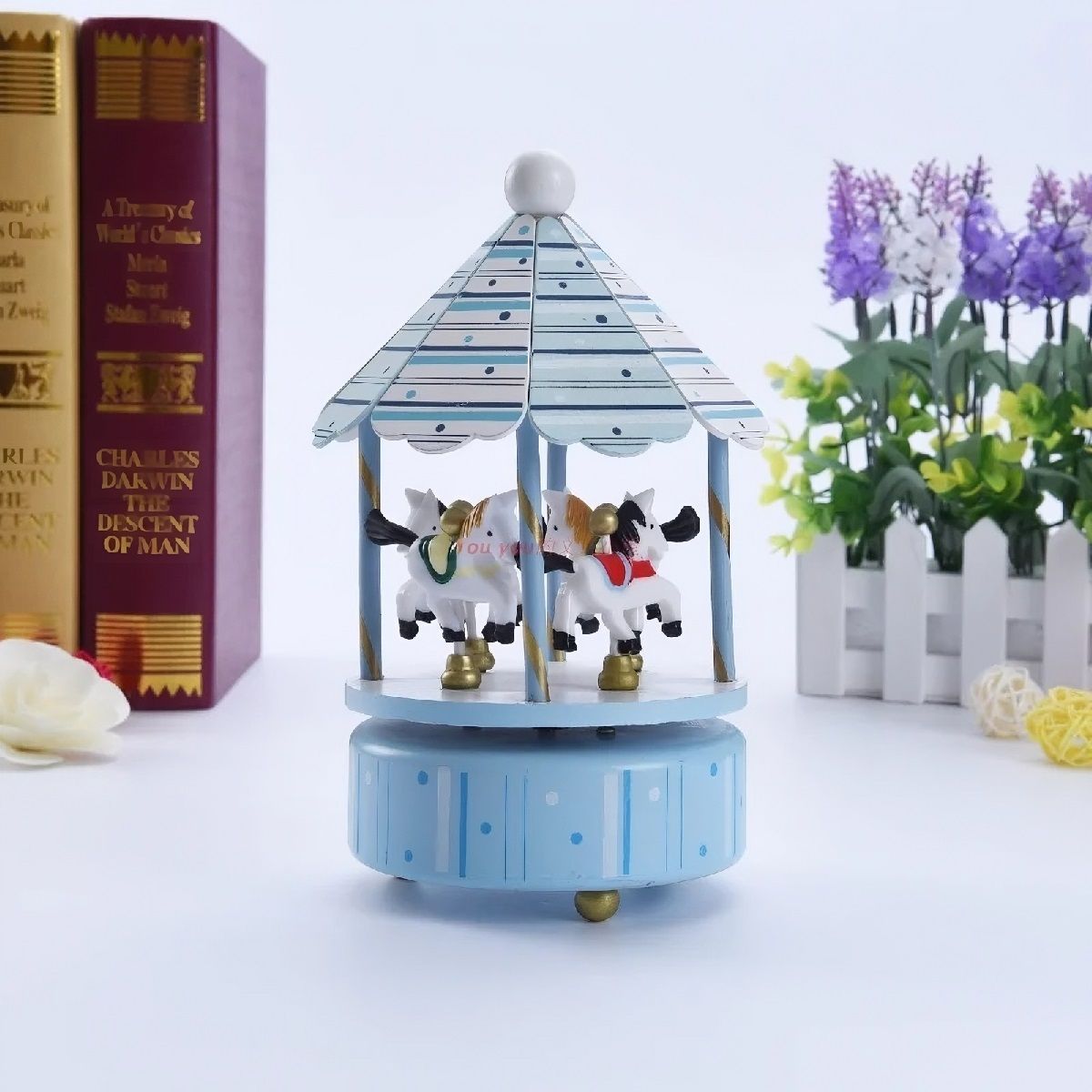 GENERICO - Carrusel Musical De Madera Giratorio Juguete Musical Celeste