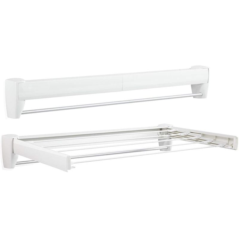 GENERICO - Tendedero Colgador De Ropa Retractil Secador 7 Varillas