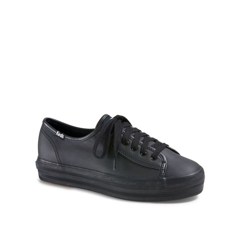 KEDS - Zapatilla Triple Kick Cuero Negra KEDS