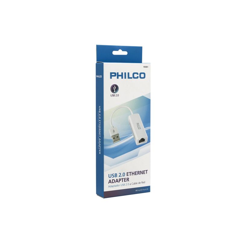 PHILCO - ADAPTADOR USB 2.0 A CABLE DE RED RJ45 PHILCO
