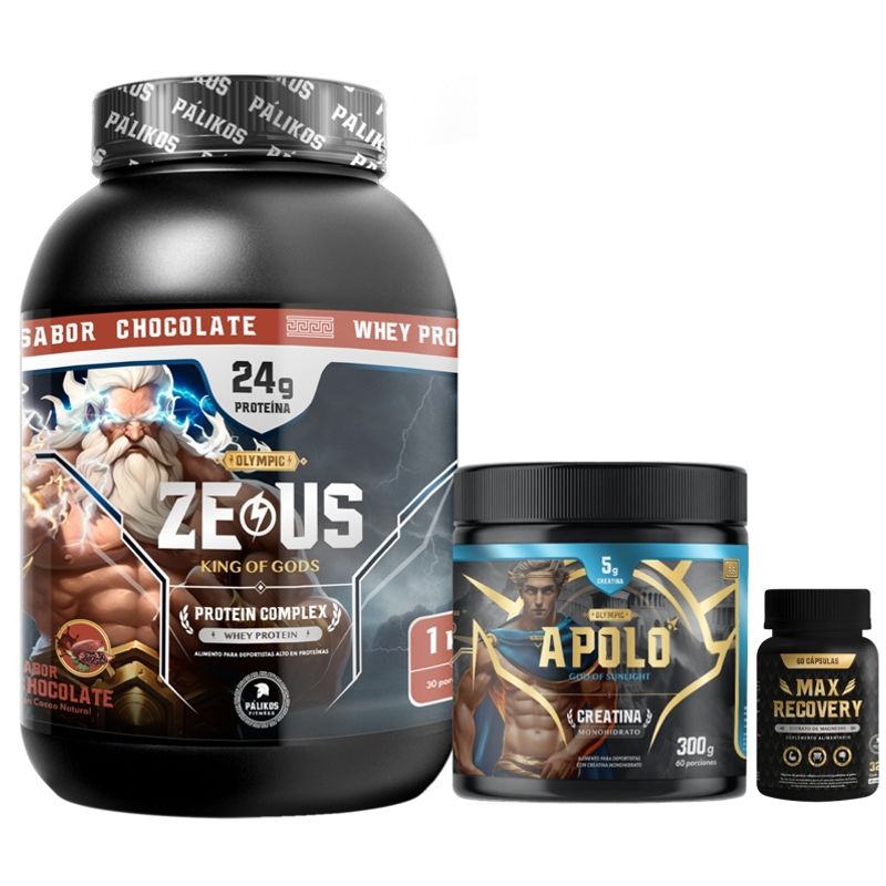 PALIKOS FITNESS - Proteina Zeus Complex 1kg Choco Creatina 300g  Citrato de magnesio