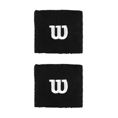 WILSON - Muñequera W Negro X2 Tenis Padel