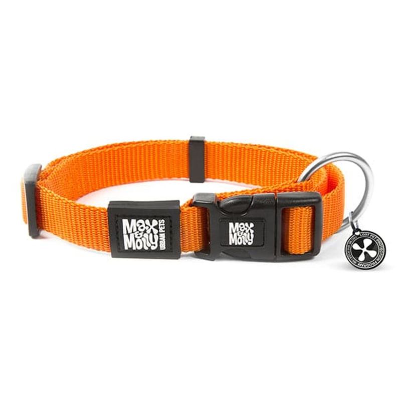 MAX & MOLLY - Correa Perro S Pure Orange 1,2 mts x 1,5cm Max and Molly