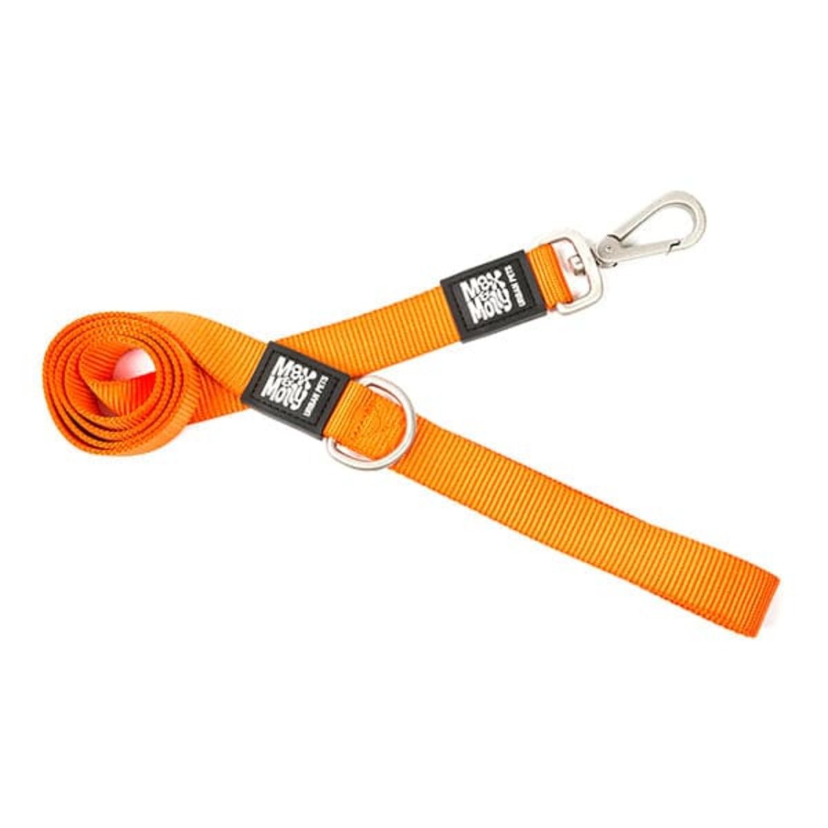 MAX & MOLLY - Correa Perro XS 1,2 mts x 1 cm Pure Orange Max and Molly