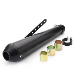 GENERICO - Escape Moto Muffler Vintage Cafe Racer Negro