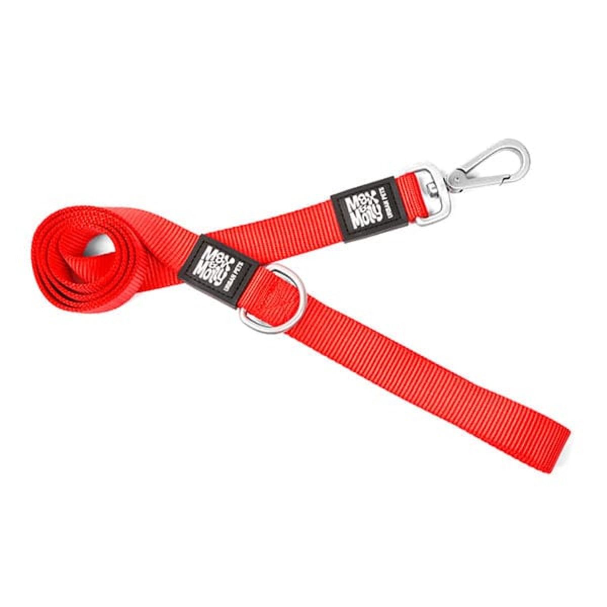 MAX & MOLLY - Correa Perro S Pure Red 1,2 mts x 1,5cm Max and Molly